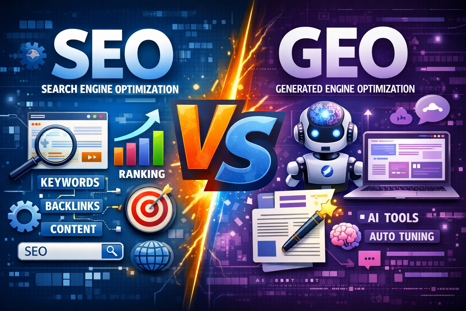 Difference Between SEO (Search Engine Optimization) and GEO (Generative Engine Optimization)